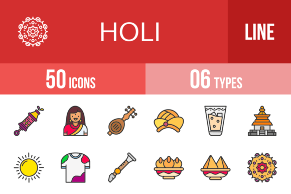 50 Holi Filled Line Icons: A Practical Guide for Designers and Developers