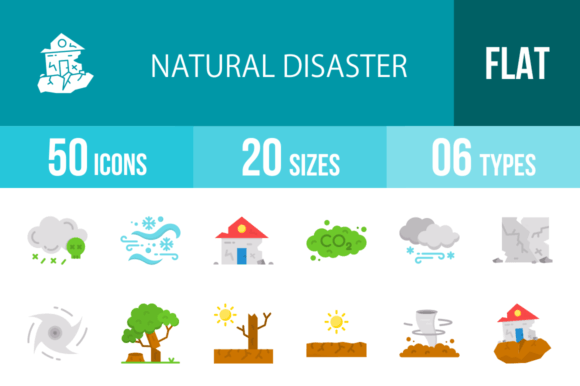 50 Natural Disaster Flat Multicolor Icon: A Practical Evaluation for Digital Projects