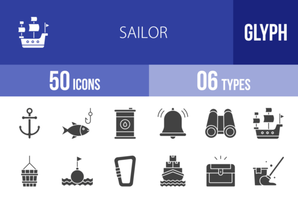 50 Sailor Glyph Icons: A Practical Toolkit for Nautical Design