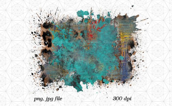 Distressed Frames Background, Turquoise: A Versatile Design Asset