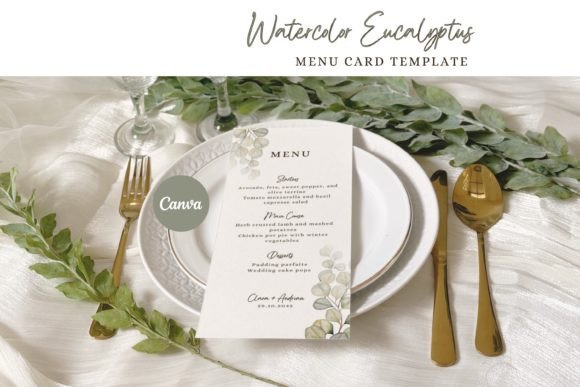 Evaluating the Watercolor Eucalyptus Wedding Menu Card: A Practical Guide to Digital Wedding Stationery