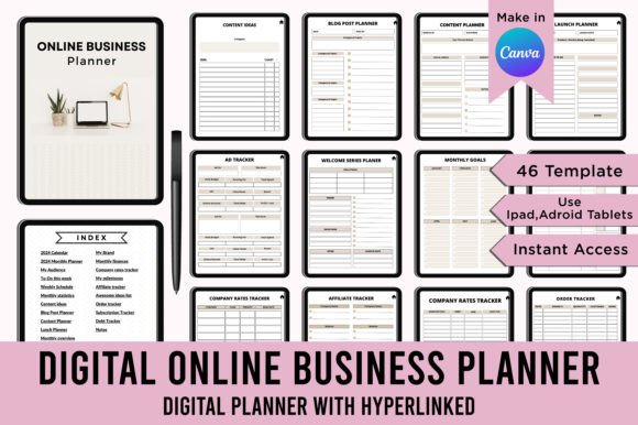Master Your Workflow with the Digital Online Business Planner Canva