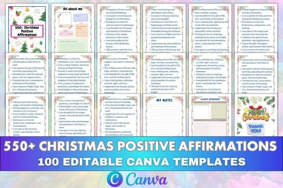 The Essential Guide to 550 Christmas Positive Affirmations KDP: Creating Professional Printables