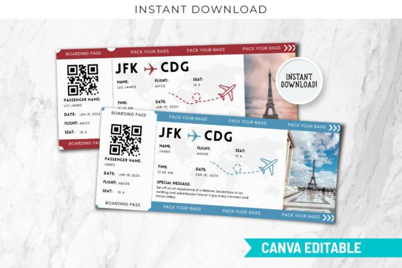 The Ultimate Guide to the Editable Paris Trip Boarding Pass Canva Template
