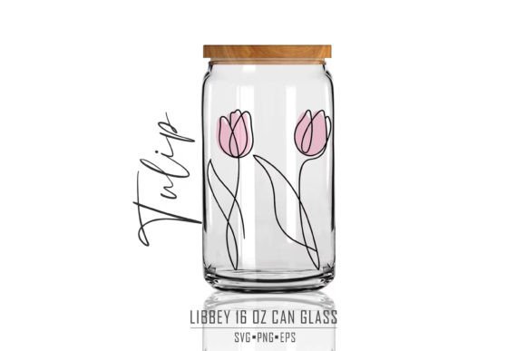 Tulip Line Art 16 Oz Can Glass Template: A Strategic Asset for Branding and Custom Projects